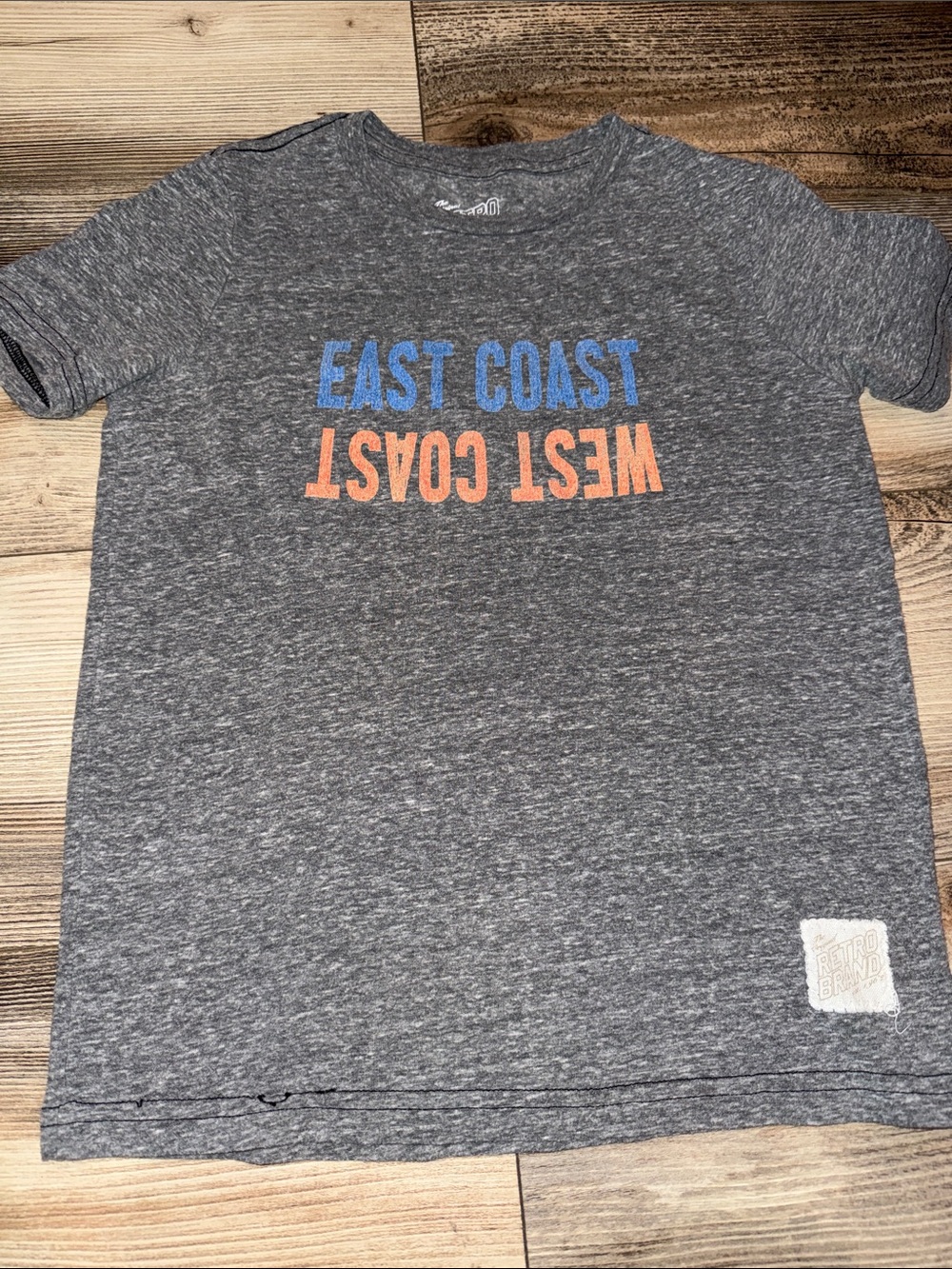 Kids Gray 'East Coast / West Coast' Graphic Tee size ( 8)